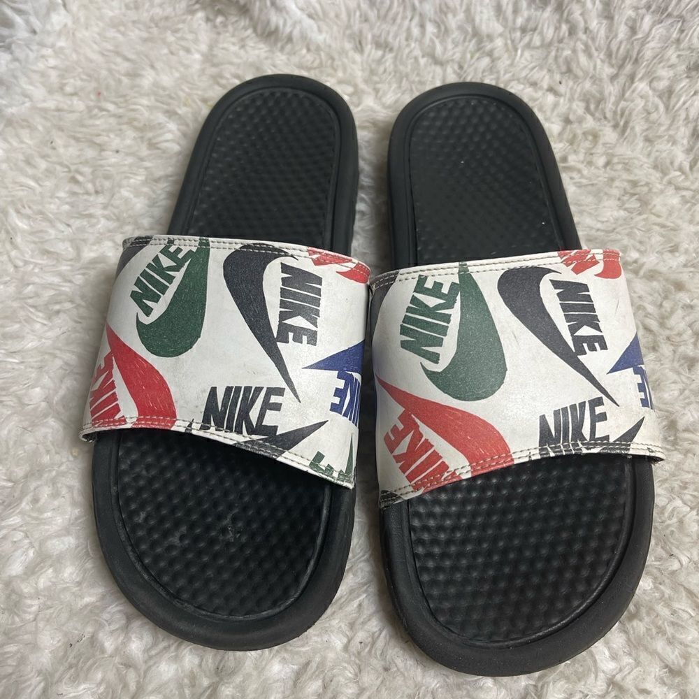 Nike Mens Benassi logo Print Slides sandals SZ11